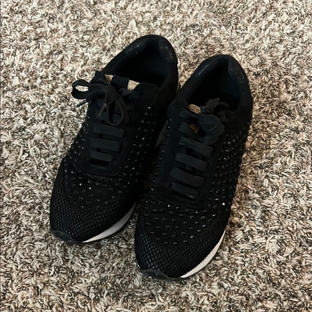 Women’s Shushop Black Studded Sneakers, size 39